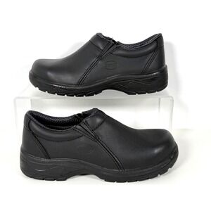 Oliver 49430 Ladies Wide Black Steel Toe Slip On Safety Shoes 9W US B